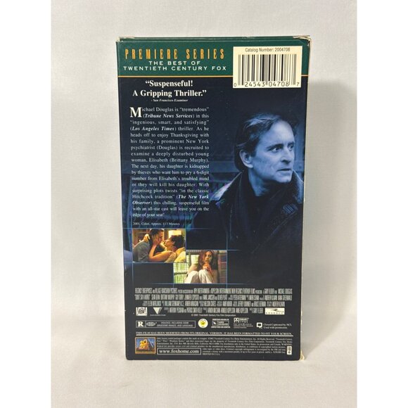 Don’t Say A Word Premiere Series VHS Tape 2001 - Michael Douglas - Picture 3 of 10